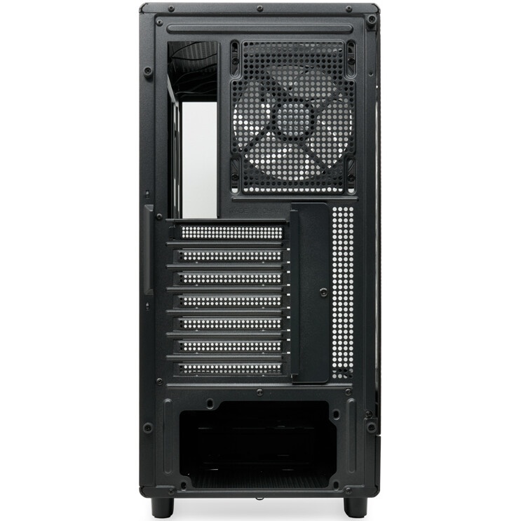 Корпус без блока питания HSPD F711-TGBK-ARGB, Panoramic Full Tower, Black, TG, 0.7 SPCC, 4x120mm ARG
