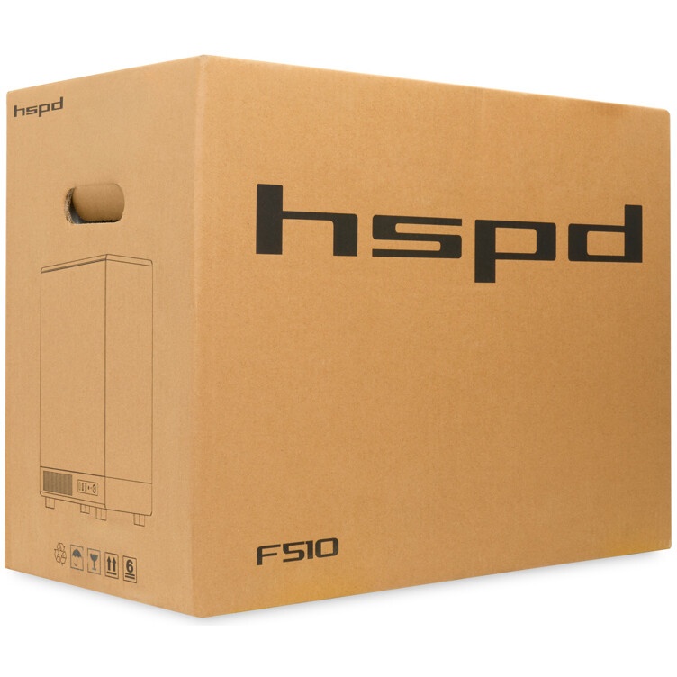 Корпус без блока питания HSPD F711-TGBK-ARGB, Panoramic Full Tower, Black, TG, 0.7 SPCC, 4x120mm ARG