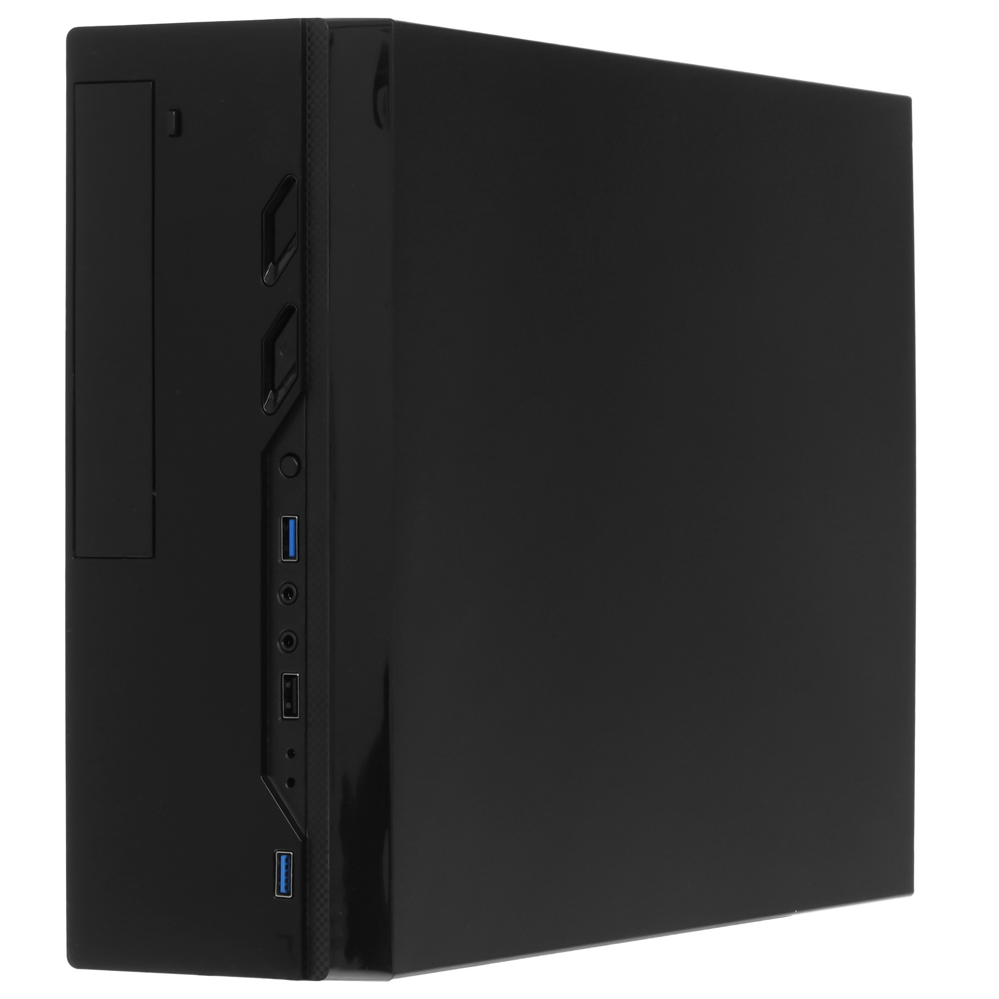 Компьютерный корпус Desktop ExeGate MI-208U2 (mini-ITX/mATX, без БП, 1*USB+2*USB3.0, аудио, черный)