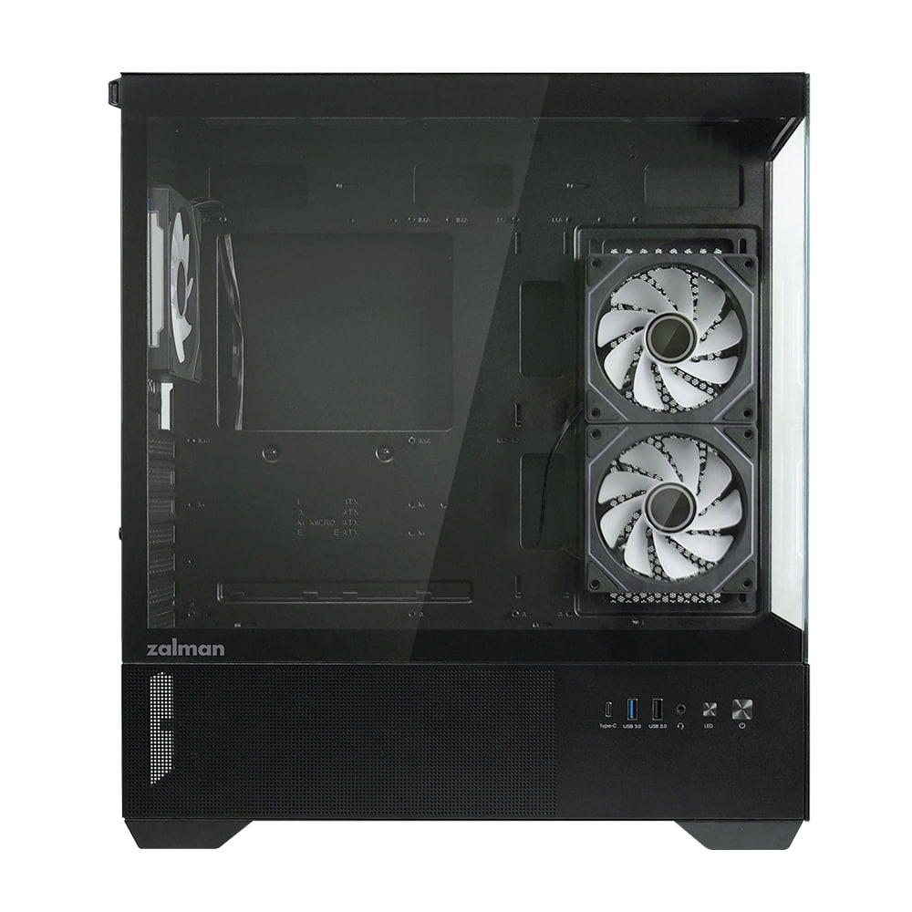 Корпус ZALMAN CHRONIX, ATX, BLACK, WINDOW, 1xCombo (3.5’’ or 2.5’’), 1x3.5’’HDD, 2x2.5’’SSD, 1xUSB2.
