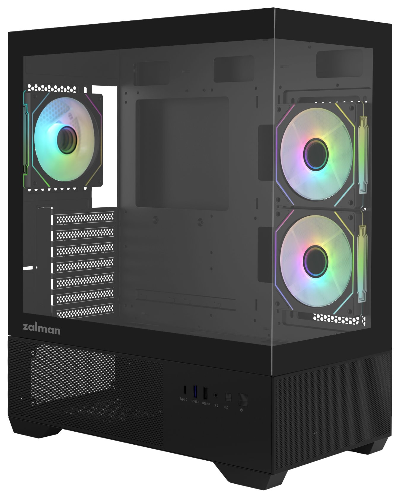 Корпус ZALMAN CHRONIX, ATX, BLACK, WINDOW, 1xCombo (3.5’’ or 2.5’’), 1x3.5’’HDD, 2x2.5’’SSD, 1xUSB2.