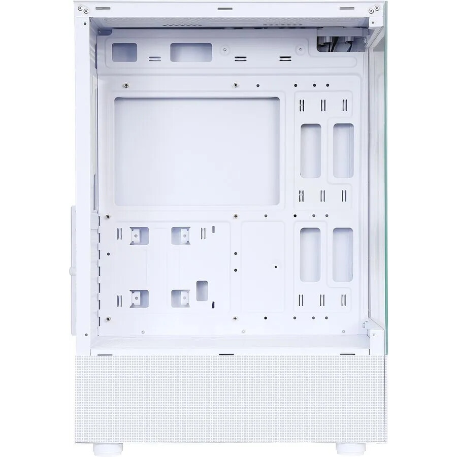 Компьютерный корпус Ginzzu CL310 ATX FAN 3*12LD4 FRGb передняя панель Стекло белый
