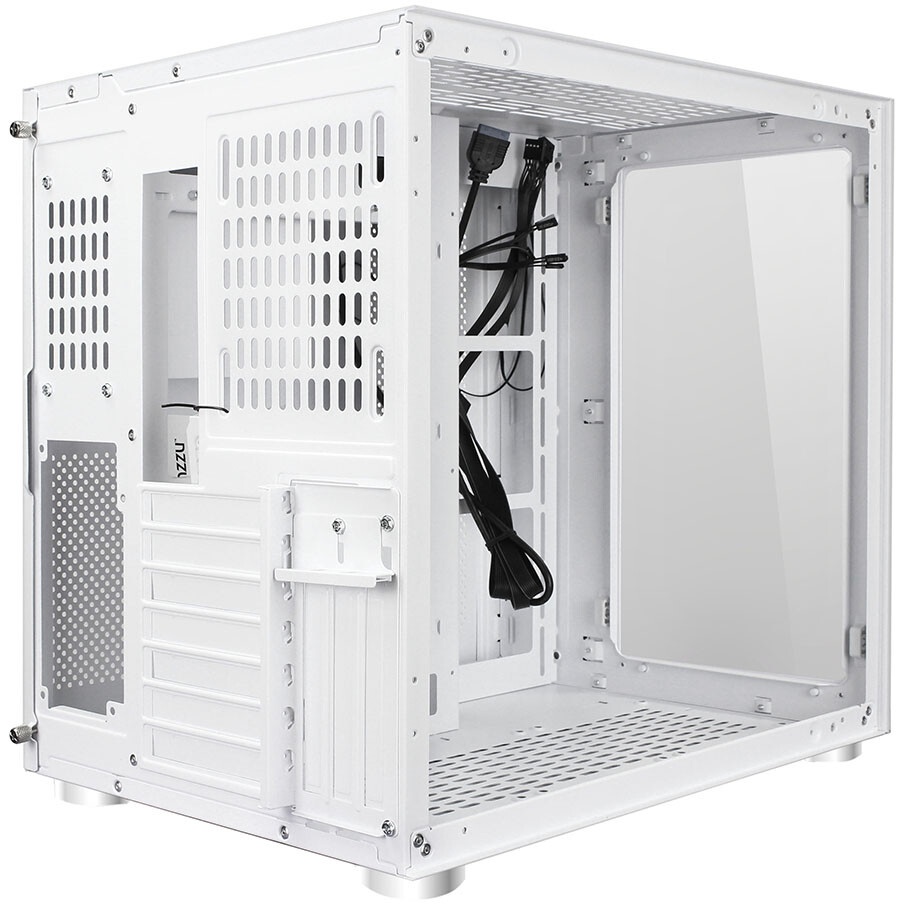 Компьютерный корпус Ginzzu CL310 ATX FAN 3*12LD4 FRGb передняя панель Стекло белый