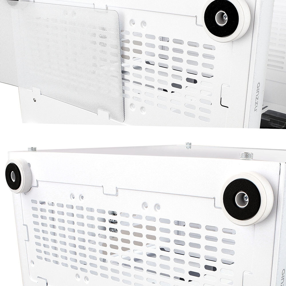 Компьютерный корпус Ginzzu CL310 ATX FAN 3*12LD4 FRGb передняя панель Стекло белый