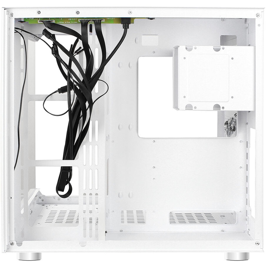 Компьютерный корпус Ginzzu CL310 ATX FAN 3*12LD4 FRGb передняя панель Стекло белый