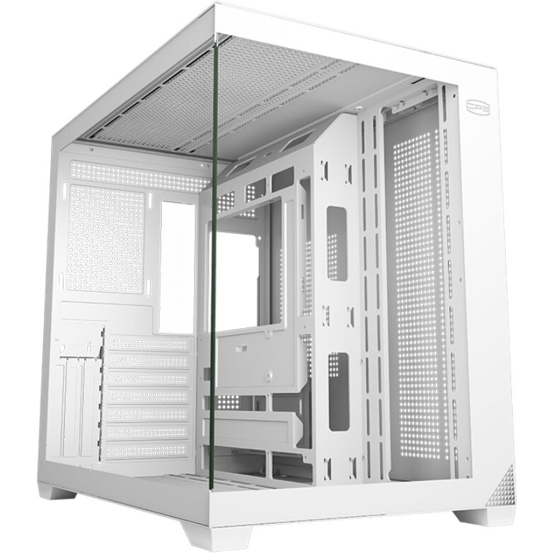 Компьютерный корпус Ginzzu CL310 ATX FAN 3*12LD4 FRGb передняя панель Стекло белый