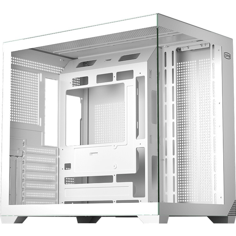 Компьютерный корпус Ginzzu CL310 ATX FAN 3*12LD4 FRGb передняя панель Стекло белый