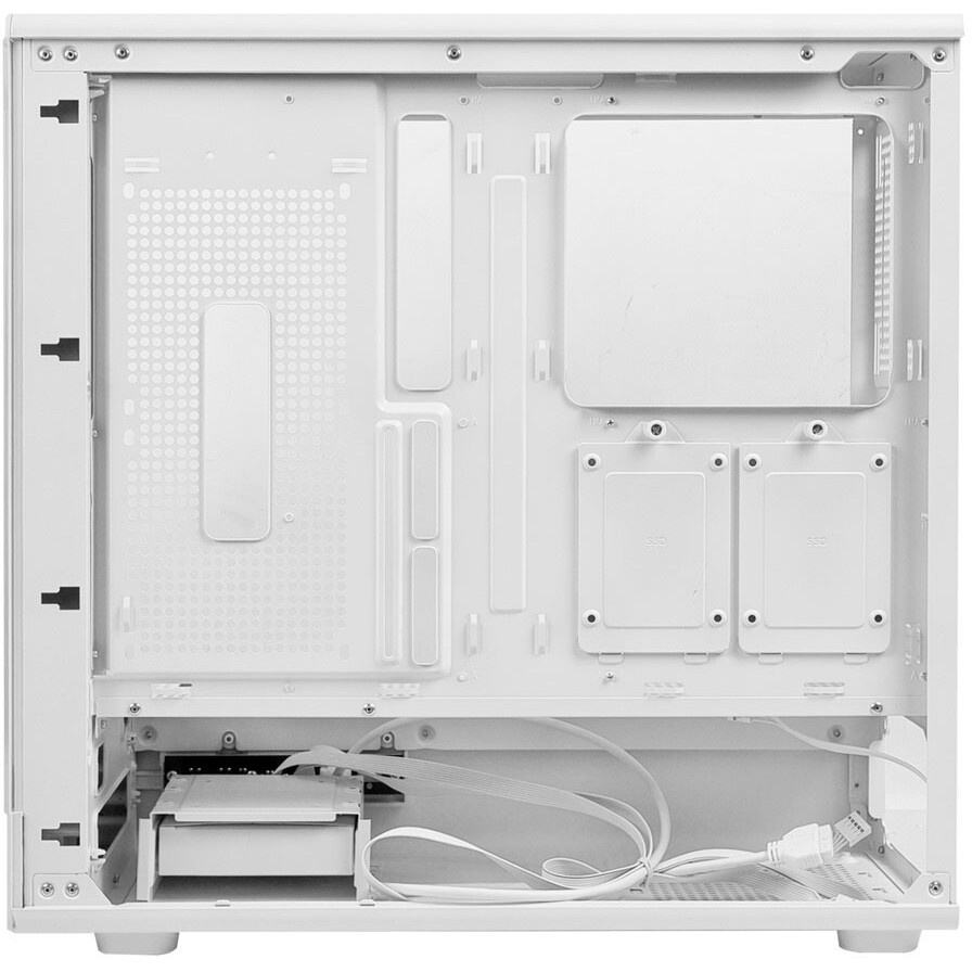 Компьютерный корпус Ginzzu CL310 ATX FAN 3*12LD4 FRGb передняя панель Стекло белый