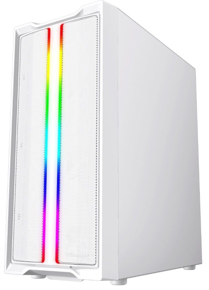 Корпус Powercase Mistral Evo White, Tempered Glass, 1x 120mm PWM ARGB fan + ARGB Strip + 3x 120mm PW