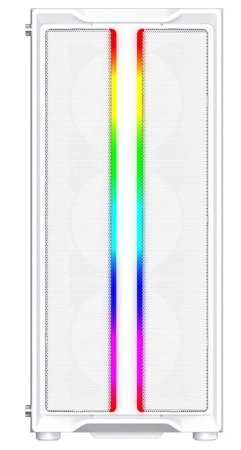 Корпус Powercase Mistral Evo White, Tempered Glass, 1x 120mm PWM ARGB fan + ARGB Strip + 3x 120mm PW