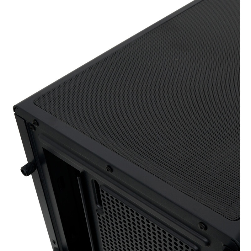 Корпус без блока питания HSPD F510, Panoramic Mid Tower, черный, TG, 0.5 SPCC, no fans ATX, mATX, mI