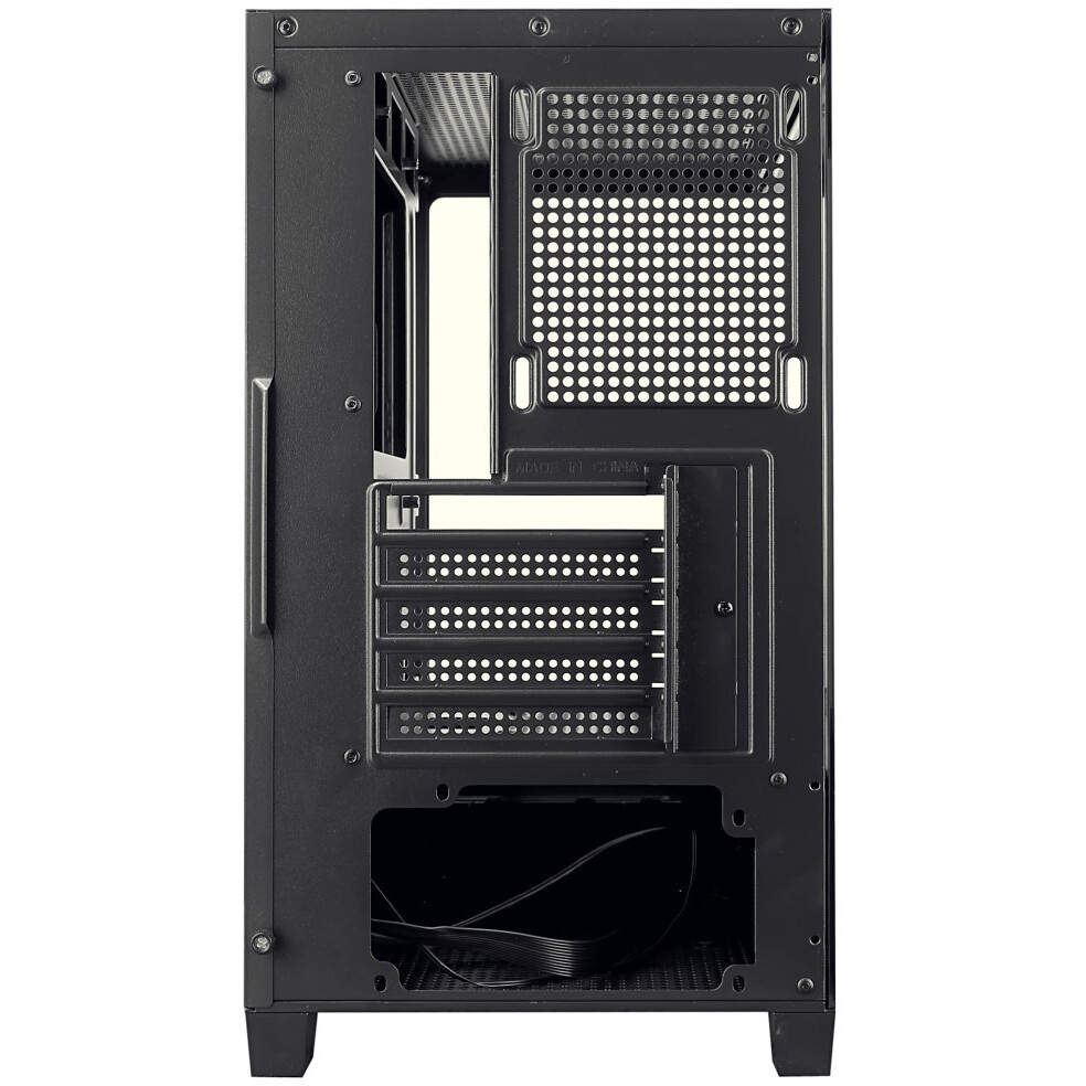 Корпус без блока питания HSPD F510, Panoramic Mid Tower, черный, TG, 0.5 SPCC, no fans ATX, mATX, mI
