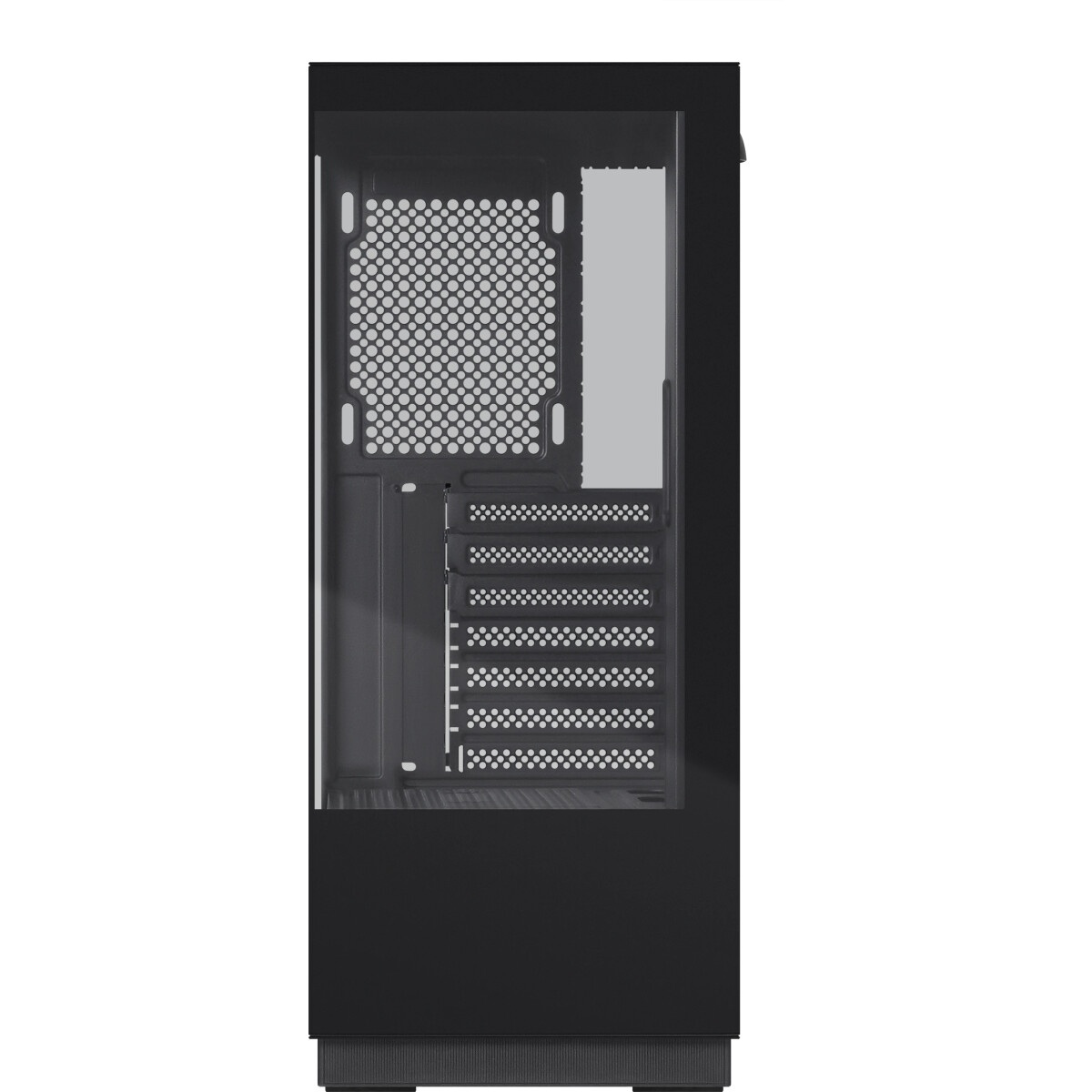 Корпус без блока питания HSPD F510, Panoramic Mid Tower, черный, TG, 0.5 SPCC, no fans ATX, mATX, mI