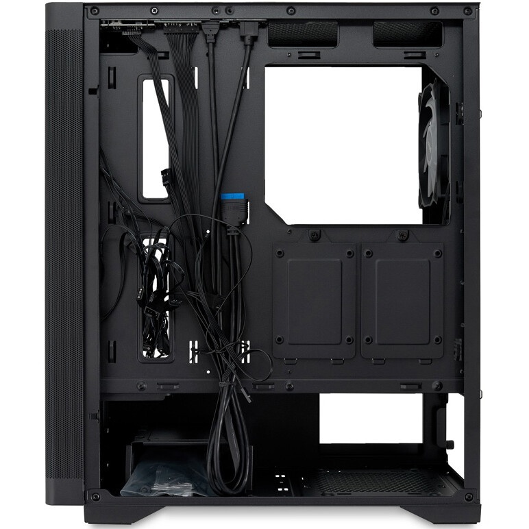 Корпус без блока питания HSPD M510, Mesh Mid Tower, черный, TG, 0.5 SPCC, no fans ATX, mATX, mITX 18