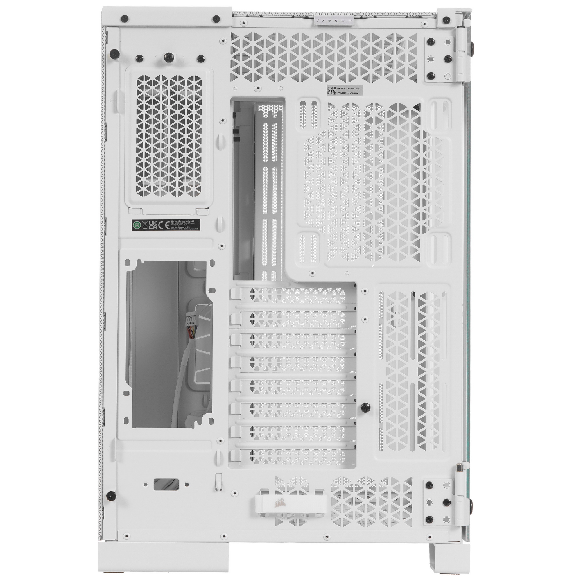 Корпус без блока питания Case Corsair 6500D Airflow, Midi-Tower, TG, no fan, 4xUSB-A 3.2, 1xUSB 3.2
