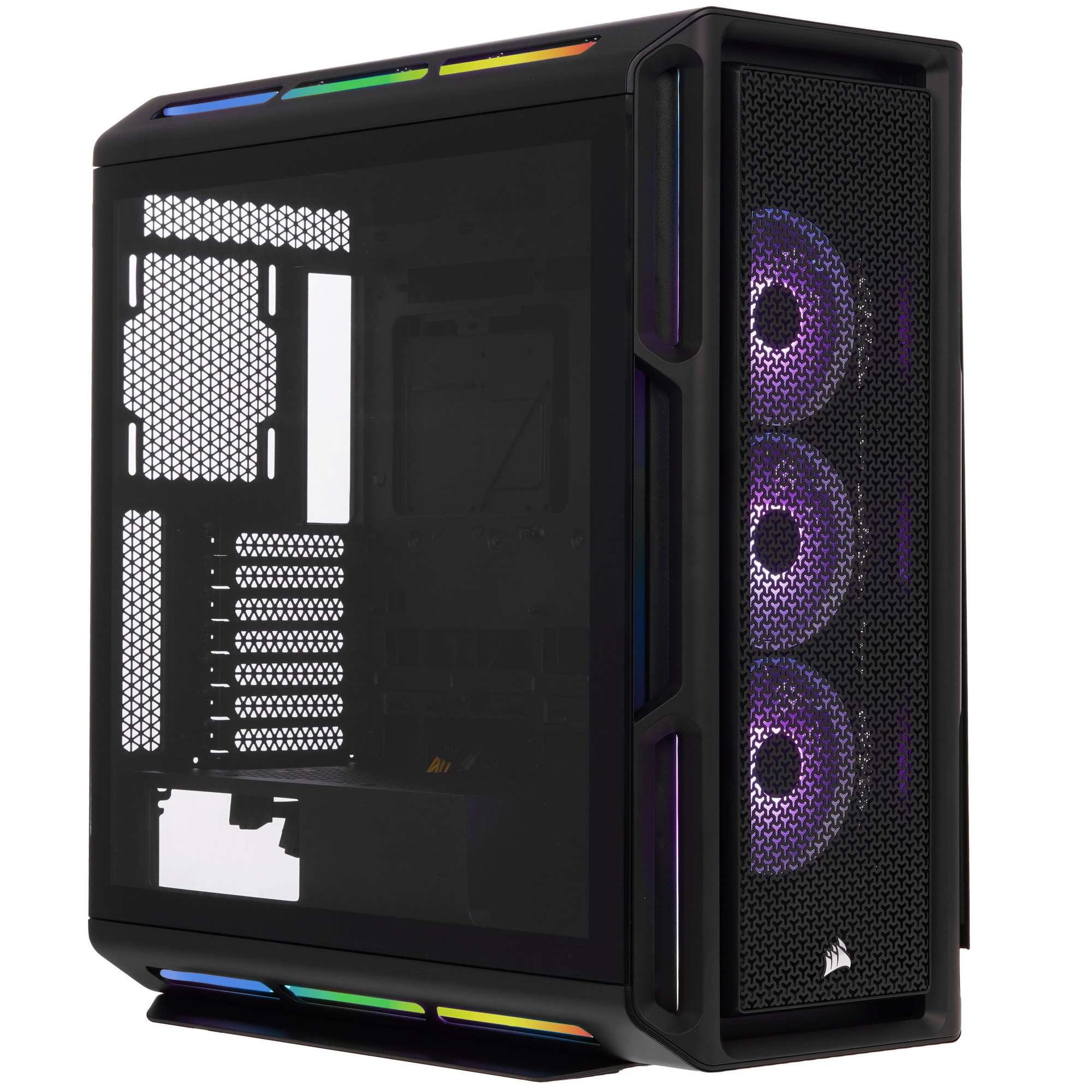 Корпус без блока питания Case Corsair iCUE LINK 5000T LX RGB, Midi-Tower, TG, 3x120mm RGB, 4xUSB-A 3