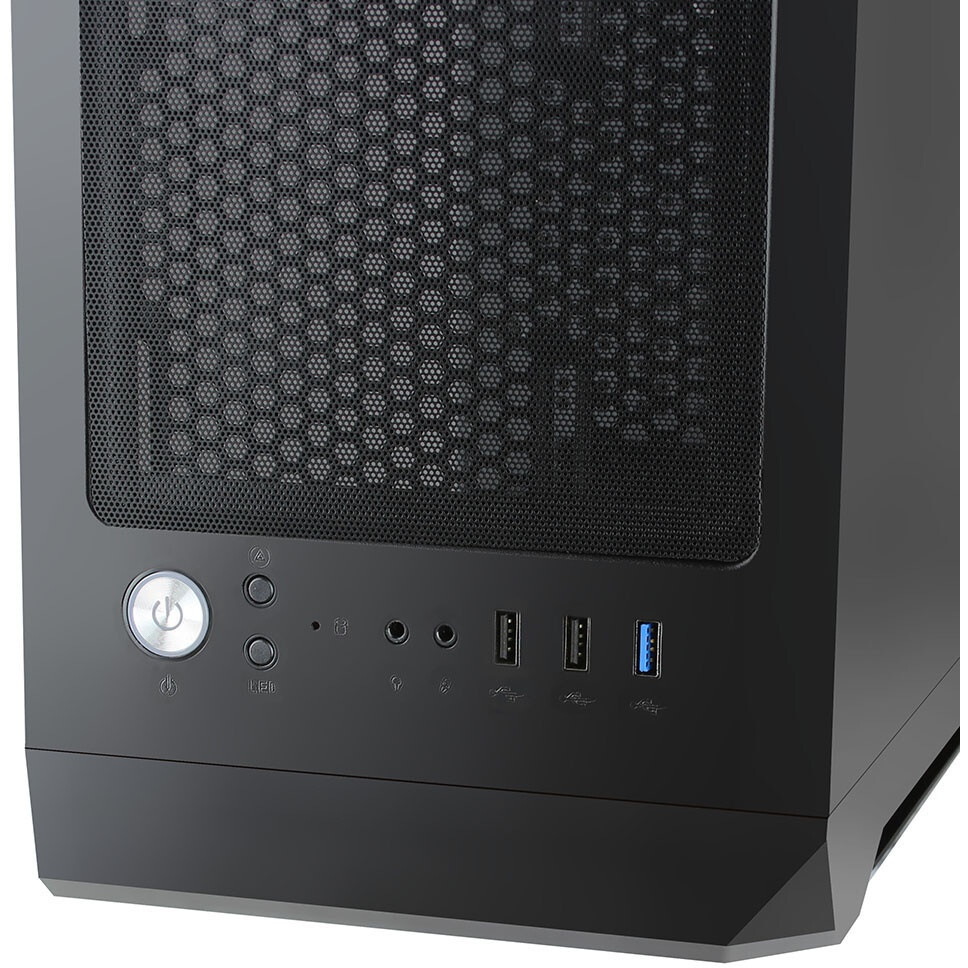 Компьютерный корпус Ginzzu CL325 ATX FAN 4*RR4 FRGb передняя панель Стекло