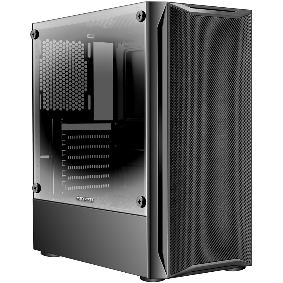 Компьютерный корпус Ginzzu CL325 ATX FAN 4*RR4 FRGb передняя панель Стекло