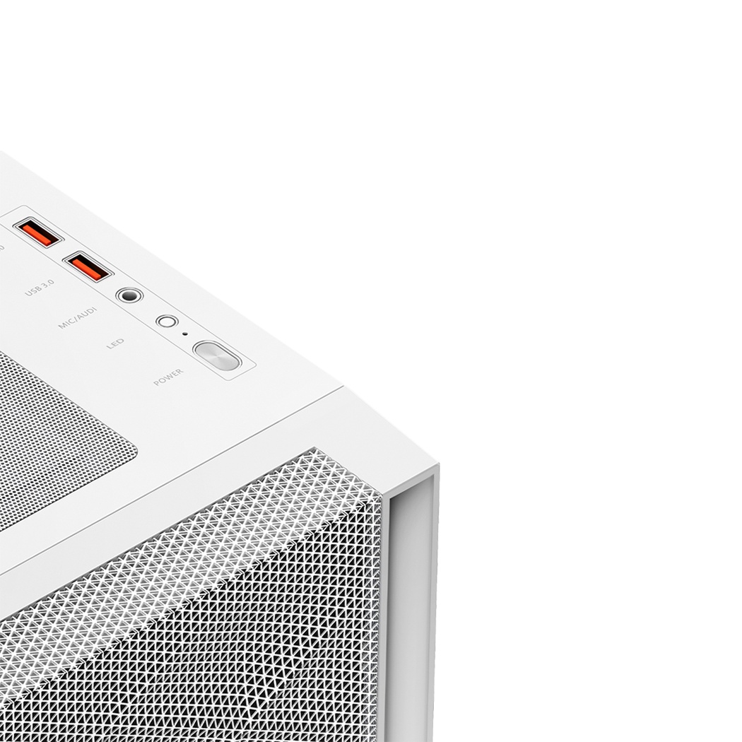 Компьютерный корпус  PCCooler C3D510 WH ARGB, Tempered Glass Full Tower, White, TG, 0.7 SPCC, 3x120m