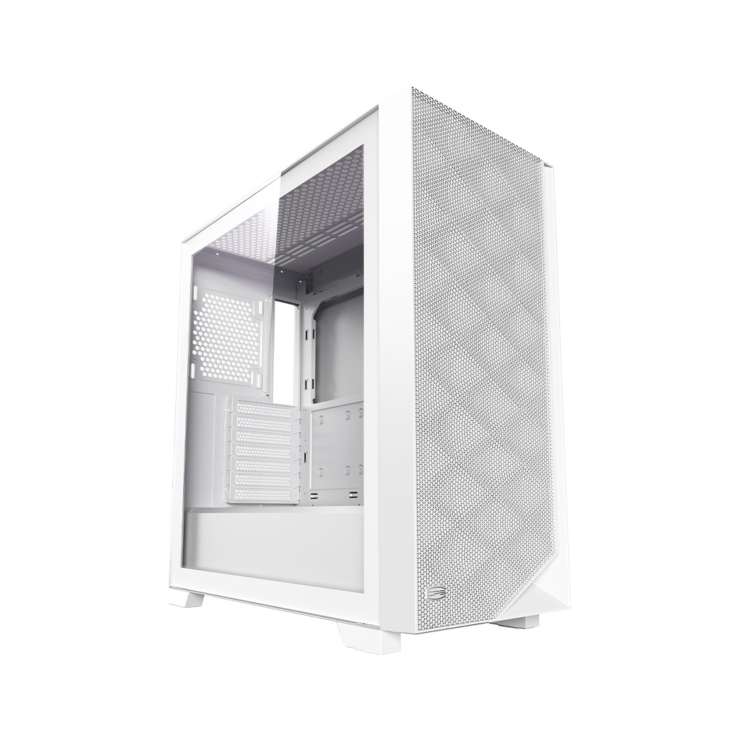 Компьютерный корпус  PCCooler C3D510 WH ARGB, Tempered Glass Full Tower, White, TG, 0.7 SPCC, 3x120m