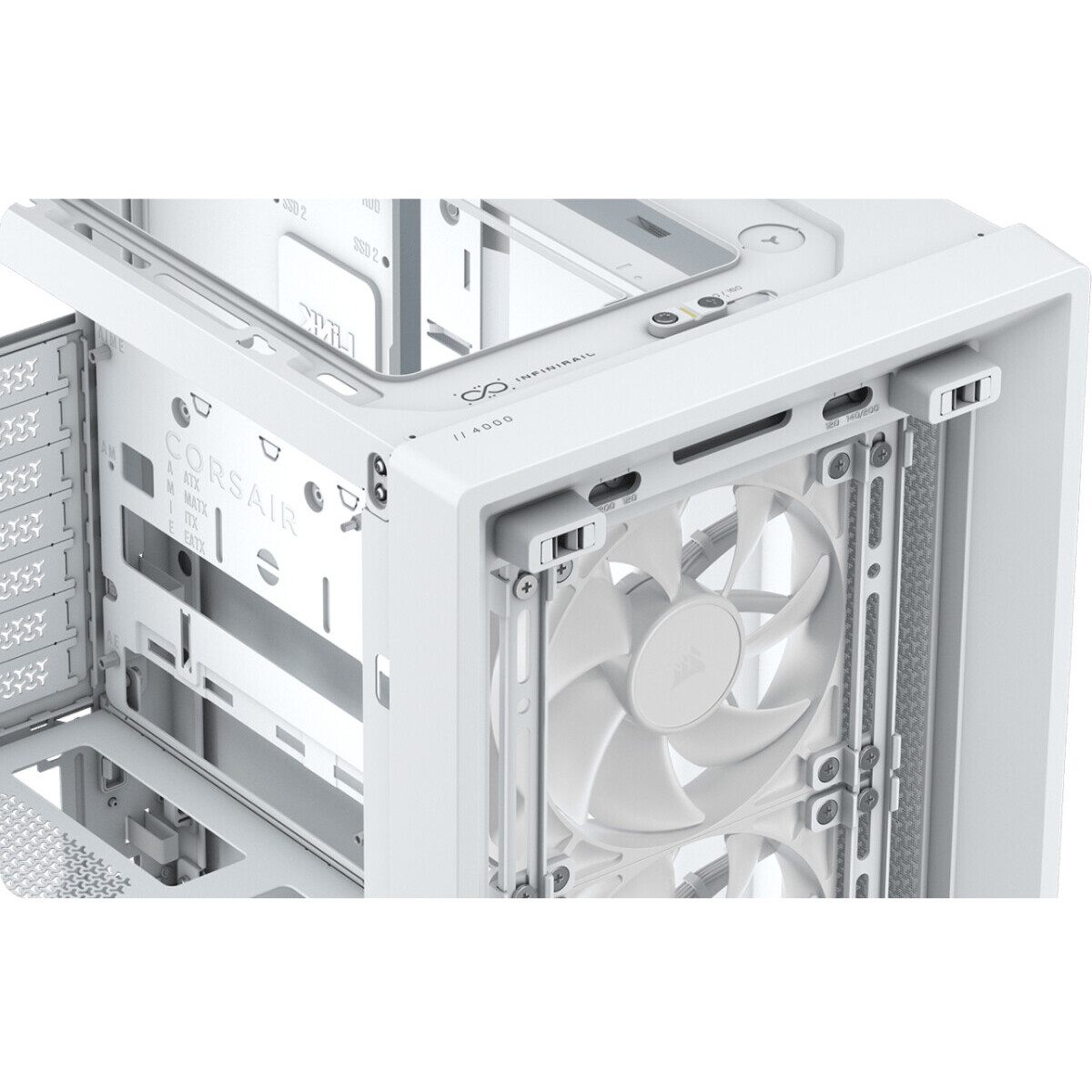Корпус Corsair iCUE 5000X RGB CC-9011213-WW Tempered Glass Mid-Tower Smart Case, White