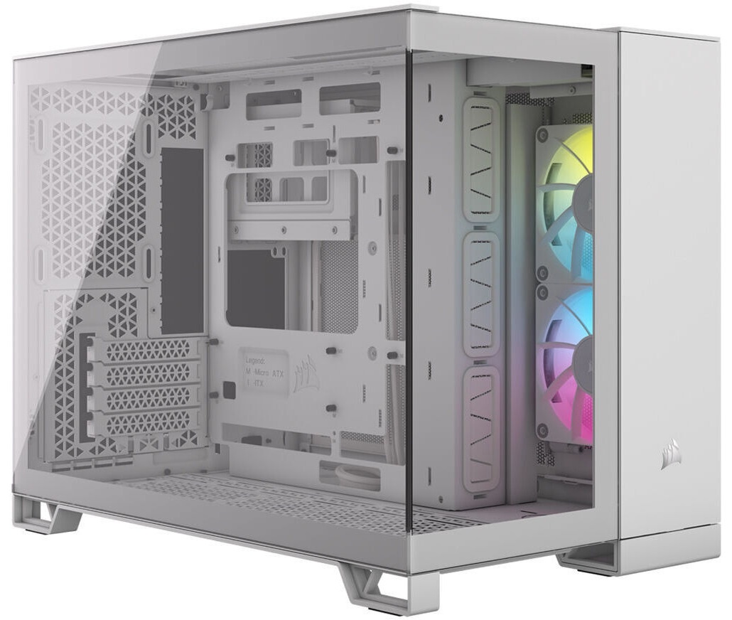 Корпус без блока питания Case Corsair iCUE LINK 2500X RGB, Midi-Tower, TG, 2x120mm RGB, 2xUSB-A 3.2,