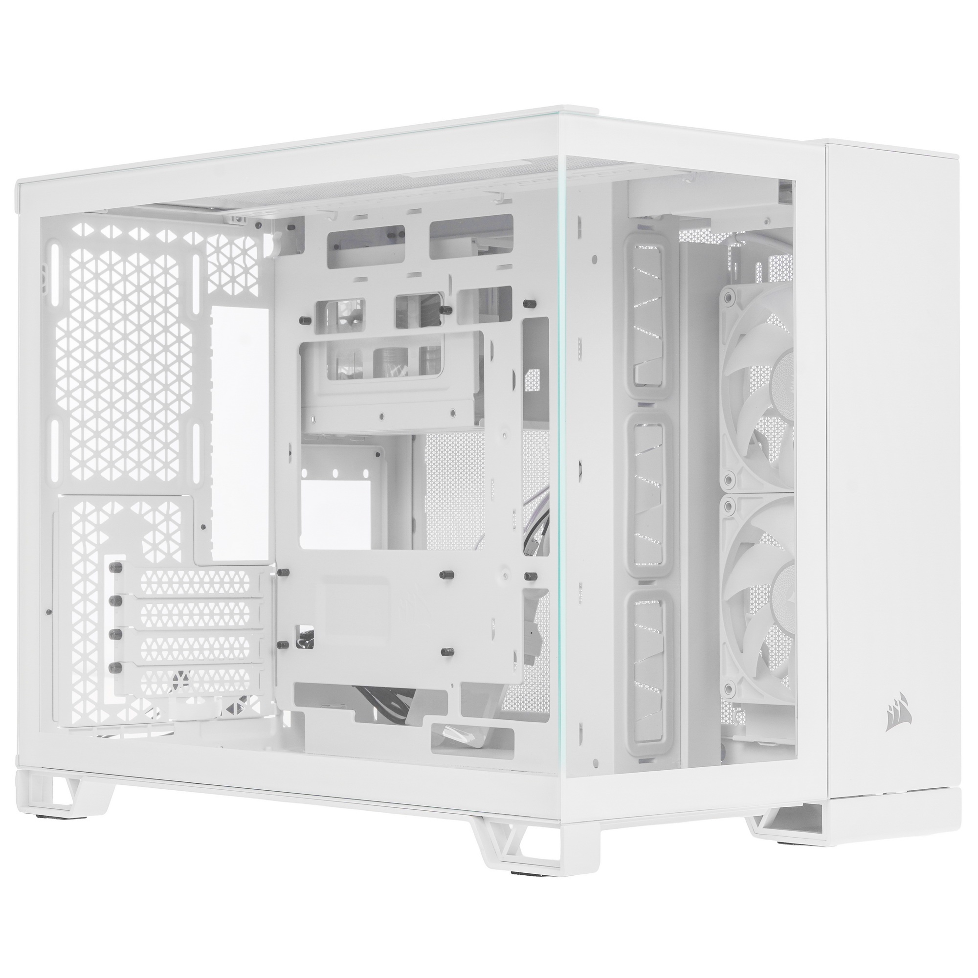 Корпус без блока питания Case Corsair iCUE LINK 2500X RGB, Midi-Tower, TG, 2x120mm RGB, 2xUSB-A 3.2,