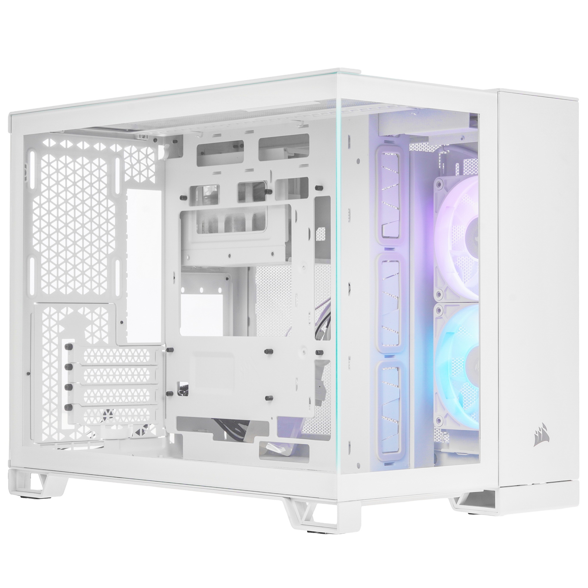 Корпус без блока питания Case Corsair iCUE LINK 2500X RGB, Midi-Tower, TG, 2x120mm RGB, 2xUSB-A 3.2,