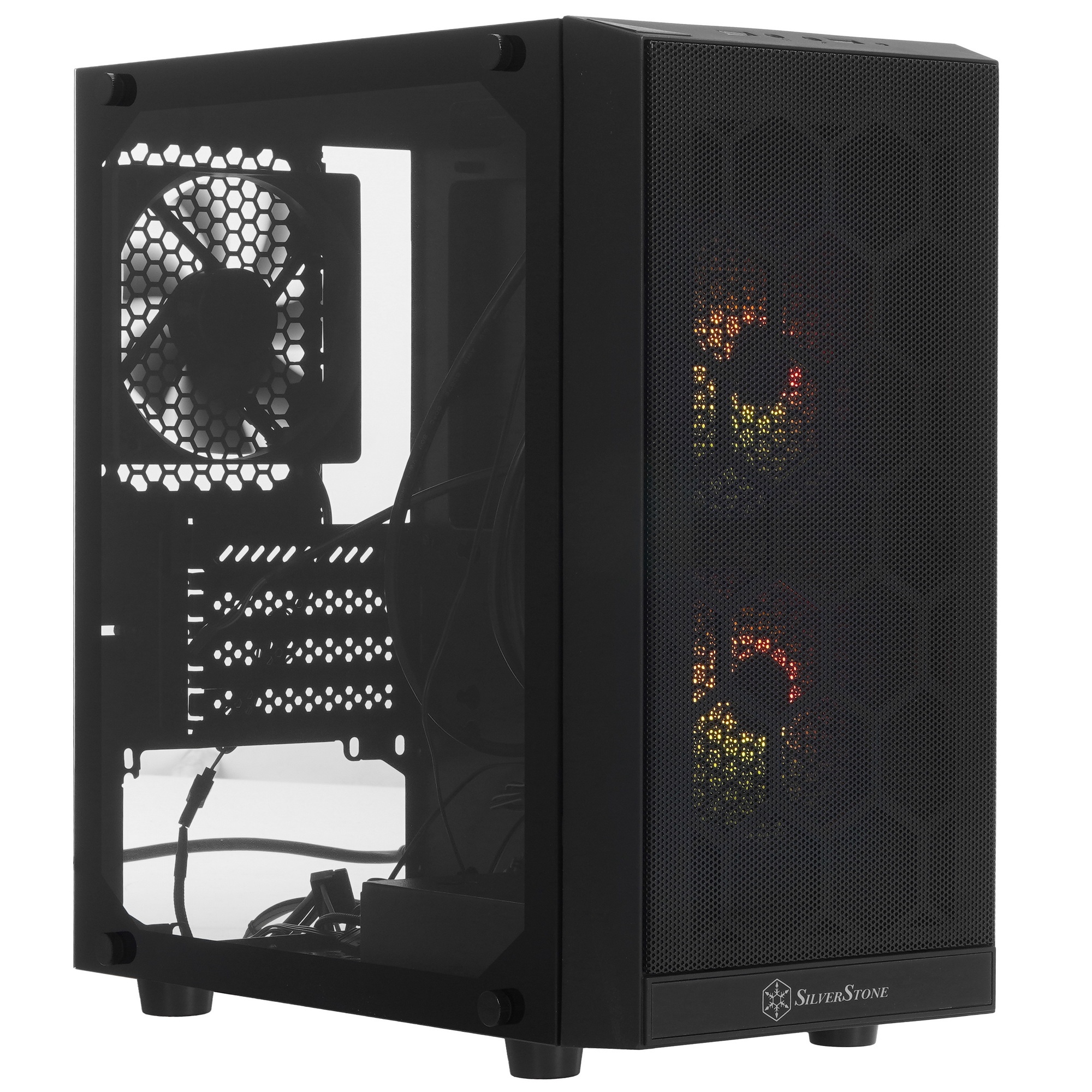 Корпус Silverstone SST-PS15B-PRO Precision Mini Tower Micro ATX Computer Case, tempered glass, 2x 12