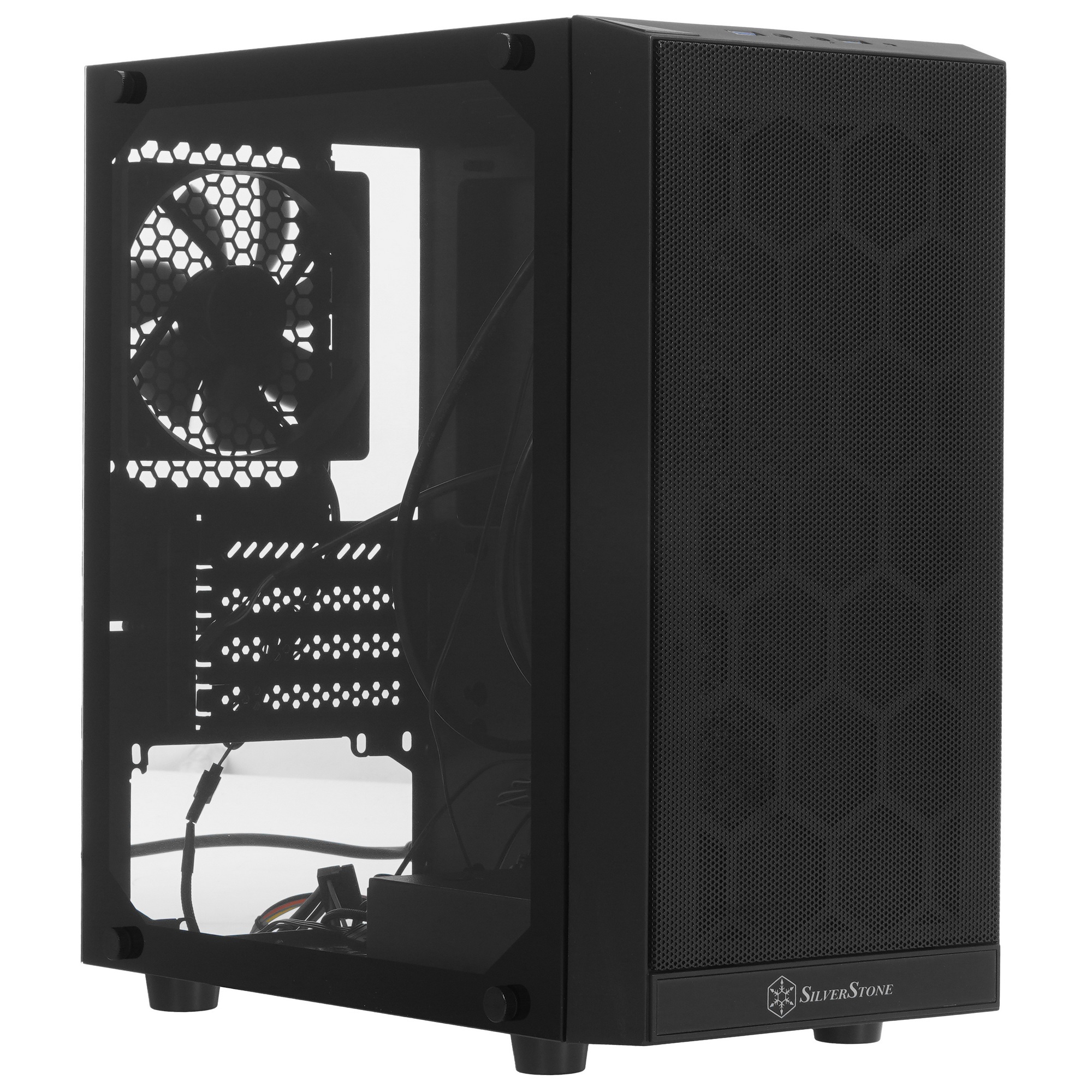 Корпус Silverstone SST-PS15B-PRO Precision Mini Tower Micro ATX Computer Case, tempered glass, 2x 12