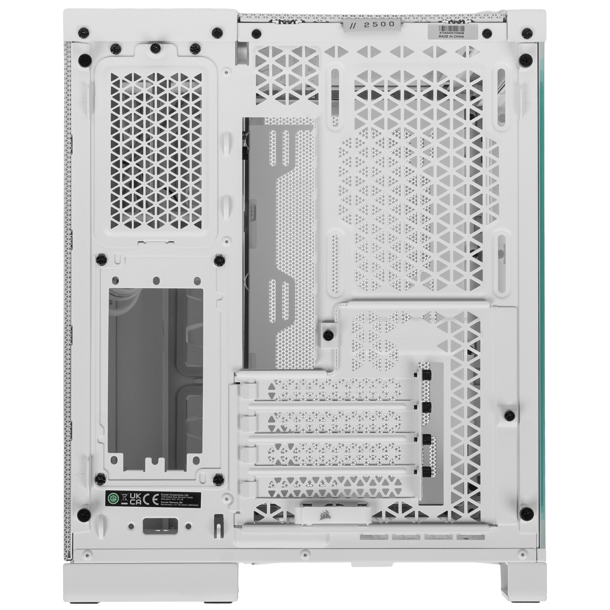 Корпус без блока питания Case Corsair 2500D Airflow, Midi-Tower, TG, no fan, 2xUSB-A 3.2, 1xUSB 3.2
