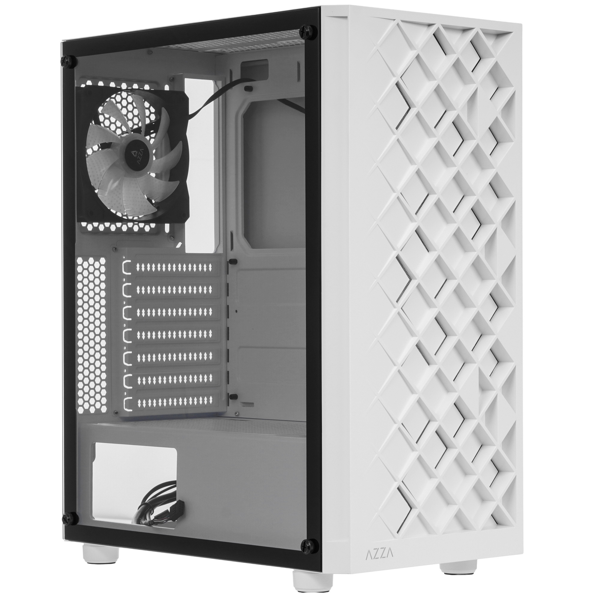 Компьютерный корпус Azza Spectra белый без БП ATX 7x120mm 2x140mm 2xUSB2.0 1xUSB3.0 audio bott PSU