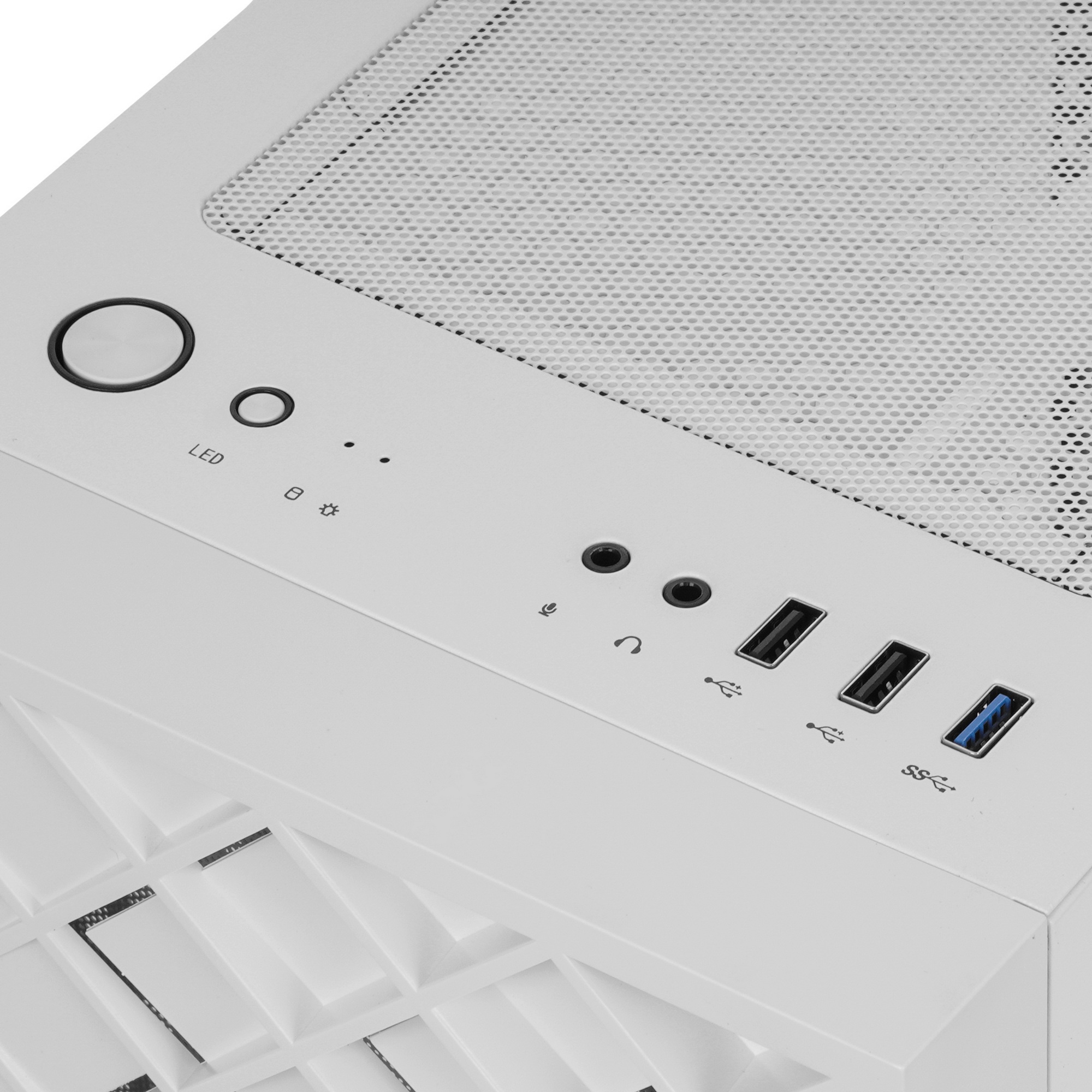 Компьютерный корпус Azza Spectra белый без БП ATX 7x120mm 2x140mm 2xUSB2.0 1xUSB3.0 audio bott PSU