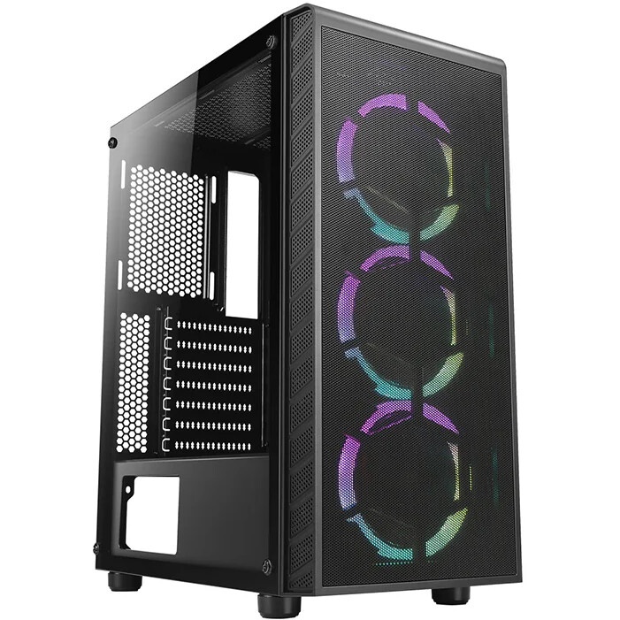 Корпус Azza Prime 360E черный без БП ATX 5x120mm 2x140mm 2xUSB3.0 audio bott PSU