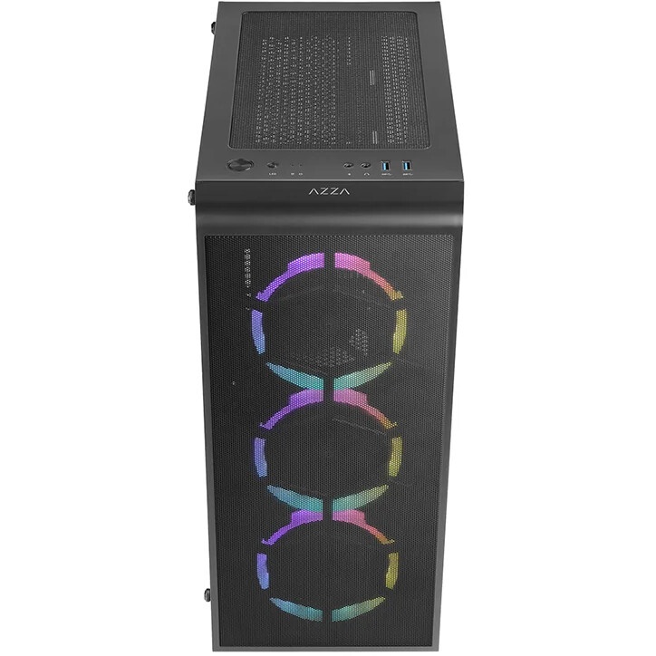 Корпус Azza Prime 360E черный без БП ATX 5x120mm 2x140mm 2xUSB3.0 audio bott PSU