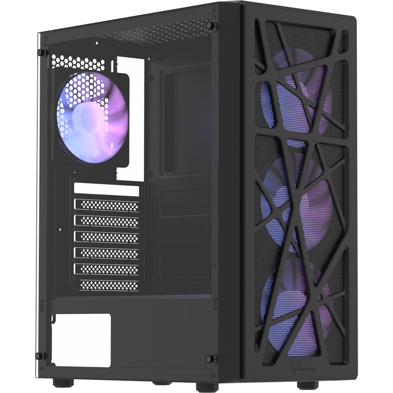 Корпус Azza Prime 360E черный без БП ATX 5x120mm 2x140mm 2xUSB3.0 audio bott PSU