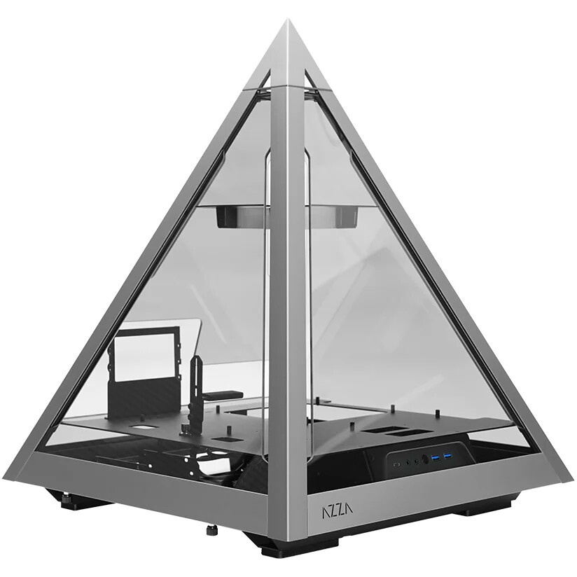 Корпус Azza Pyramid L черный/серебристый без БП ATX 6x120mm 2xUSB3.0 audio bott PSU
