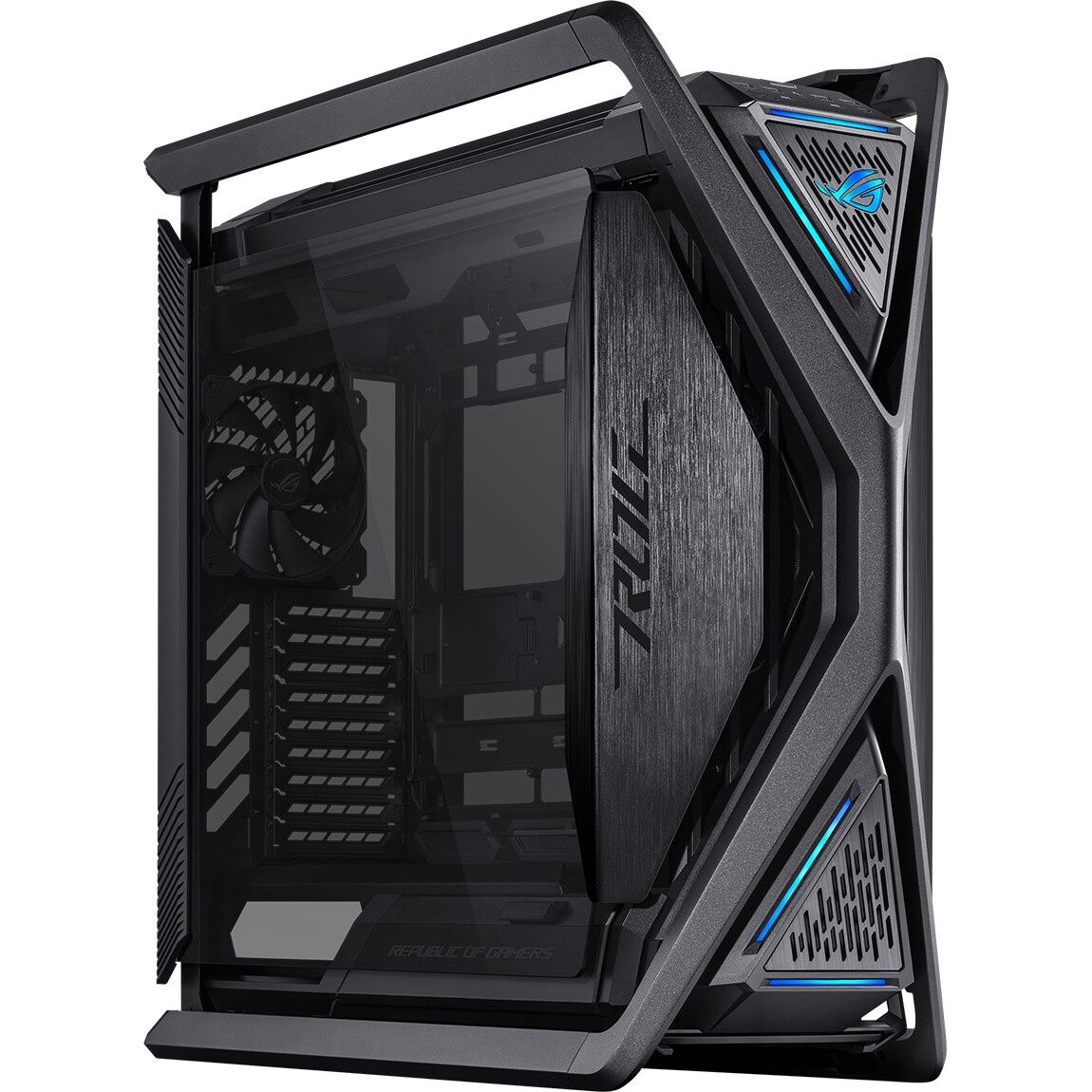 Корпус Azza Pyramid L черный/серебристый без БП ATX 6x120mm 2xUSB3.0 audio bott PSU