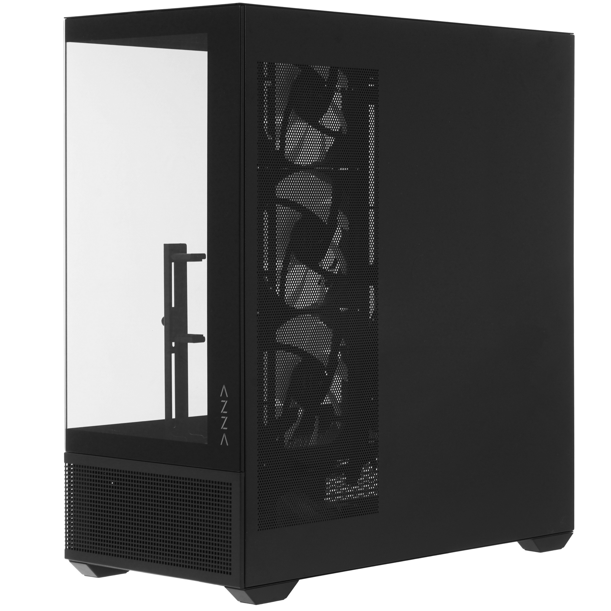 Корпус Azza TIARA черный без БП ATX 4x120mm 2xUSB3.0 1xUSB3.1 audio bott PSU