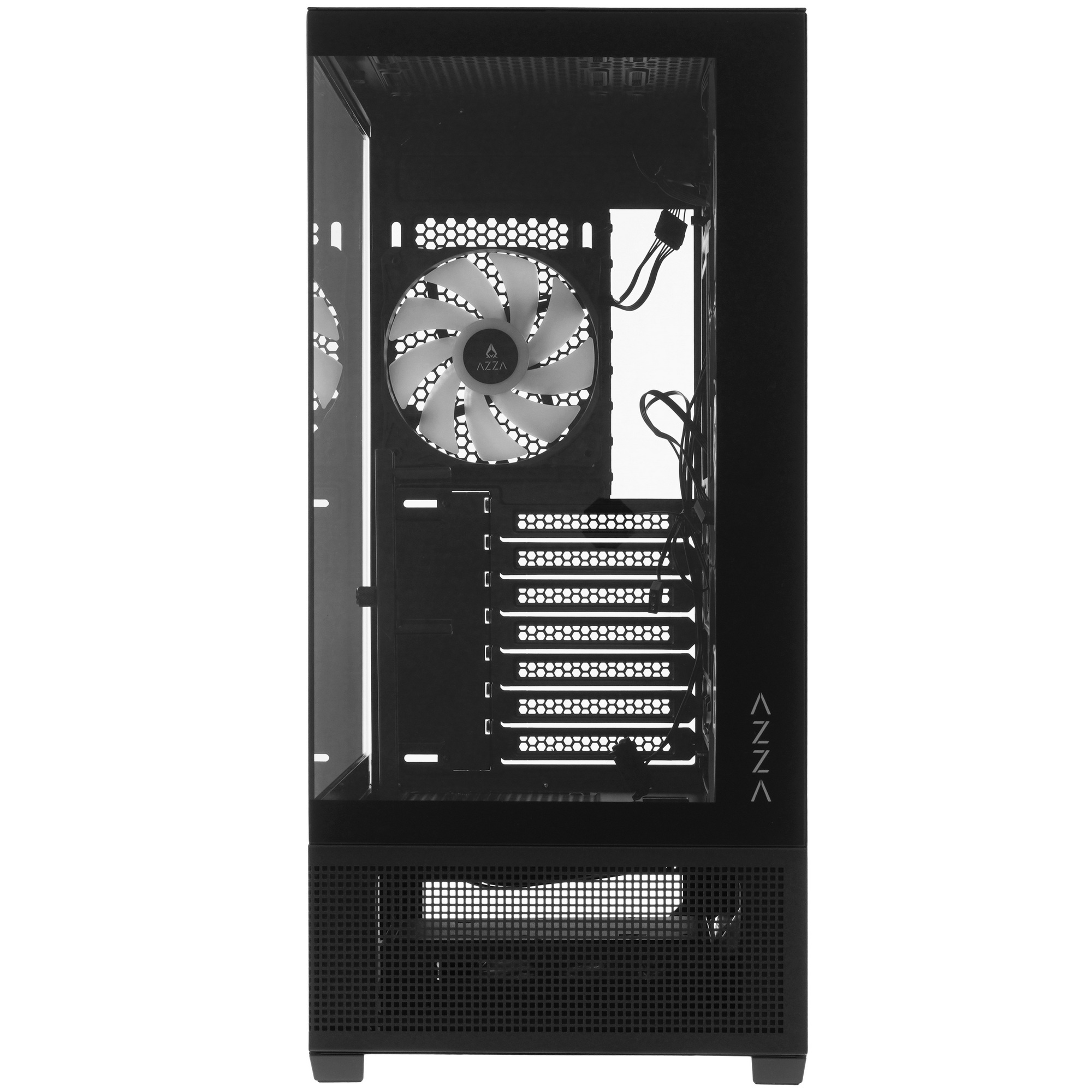 Корпус Azza TIARA черный без БП ATX 4x120mm 2xUSB3.0 1xUSB3.1 audio bott PSU