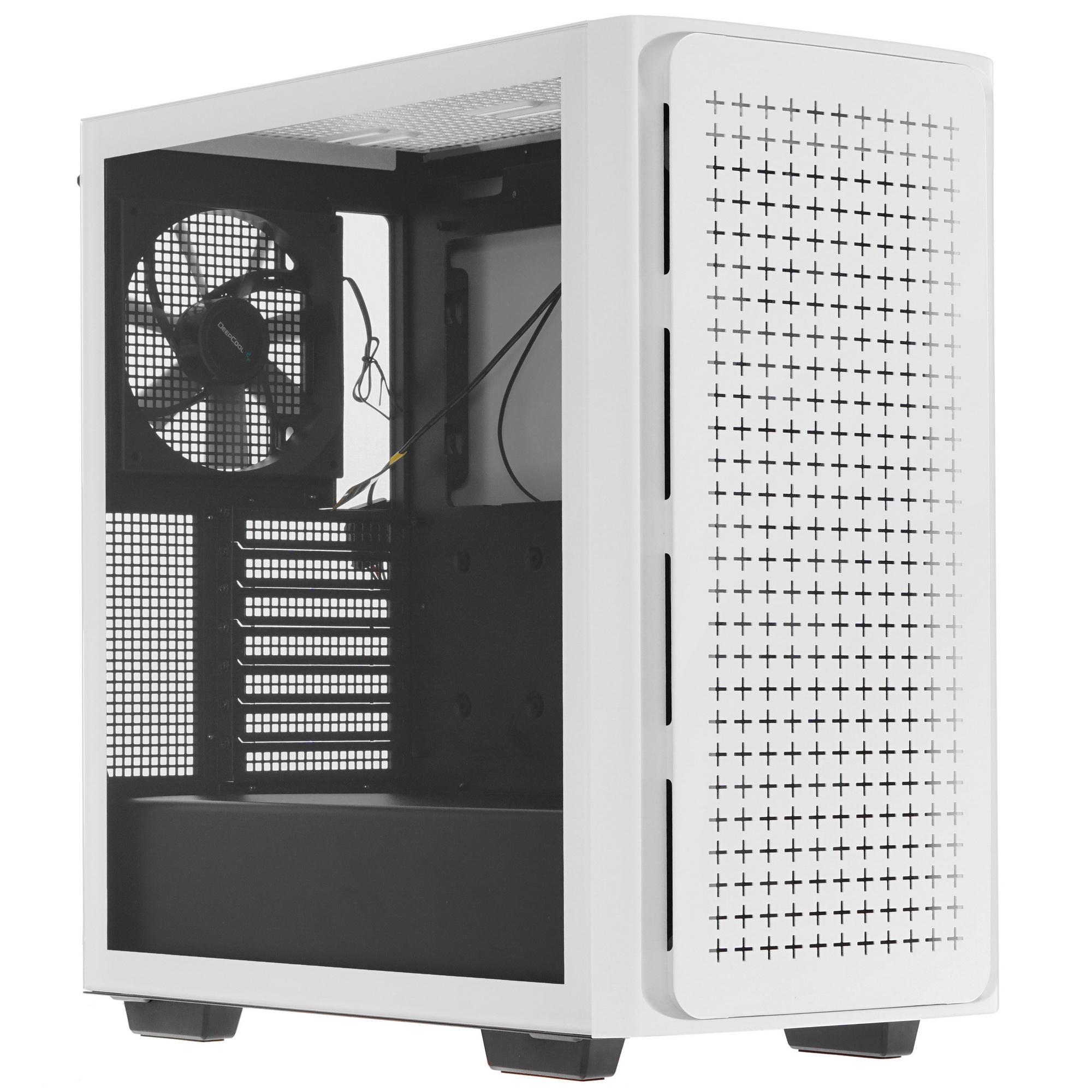 Компьютерный корпус Deepcool CK560 WH без БП, боковое окно (закаленное стекло), 3xARGB LED 120мм вен