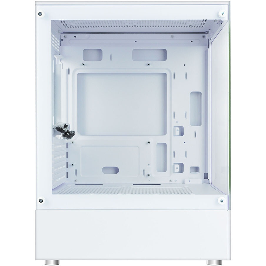 Компьютерный корпус Ginzzu CL485 mATX FAN 3*12LD4 передняя панель Стекло белый