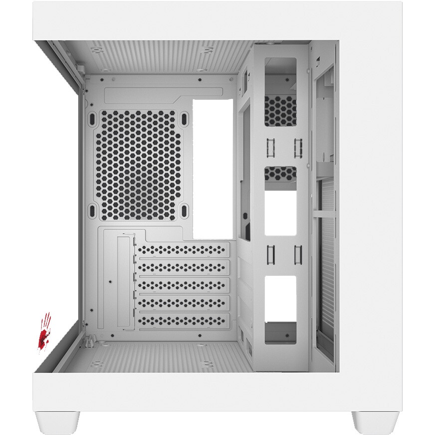 Компьютерный корпус Ginzzu CL485 mATX FAN 3*12LD4 передняя панель Стекло белый