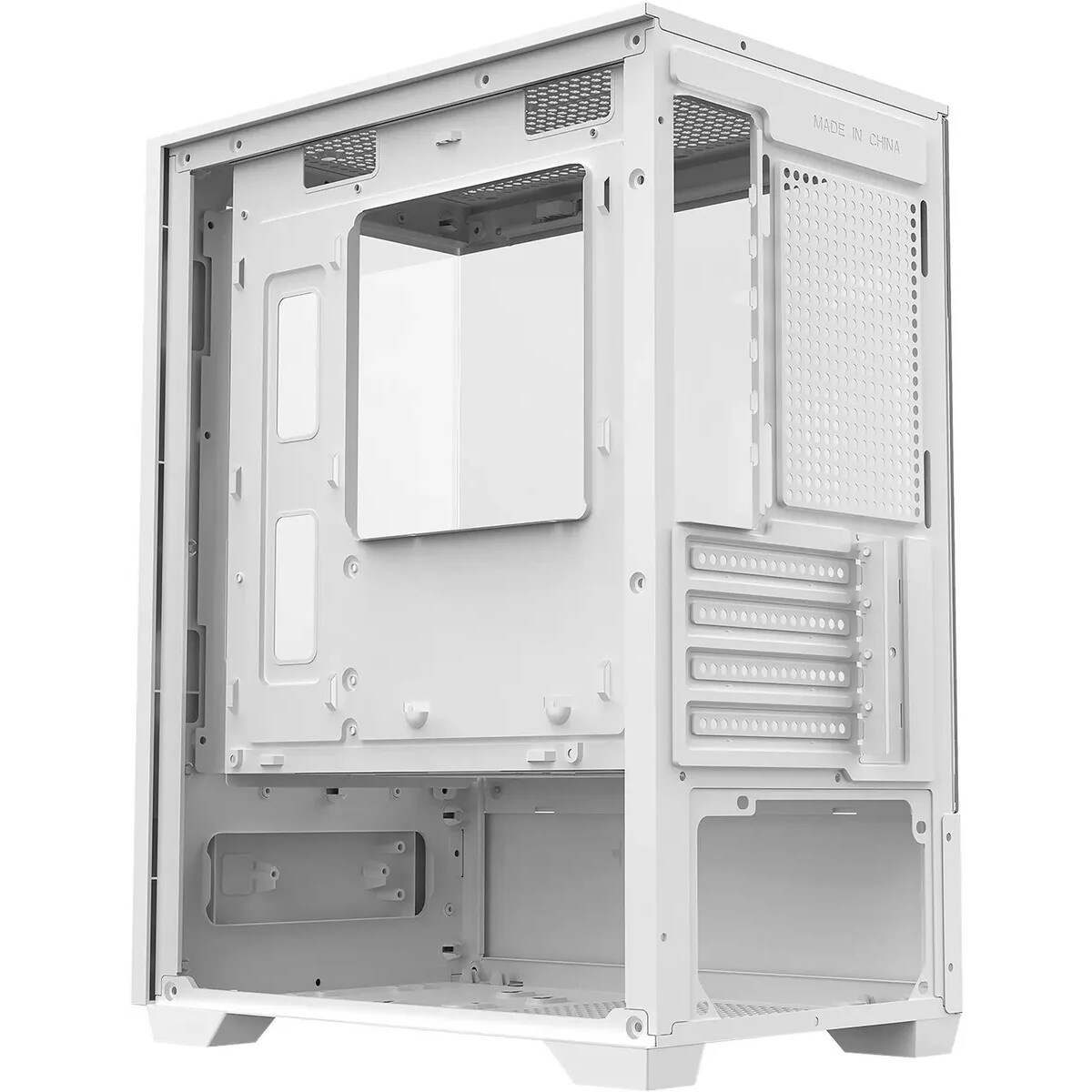 Компьютерный корпус Ginzzu CL485 mATX FAN 3*12LD4 передняя панель Стекло белый