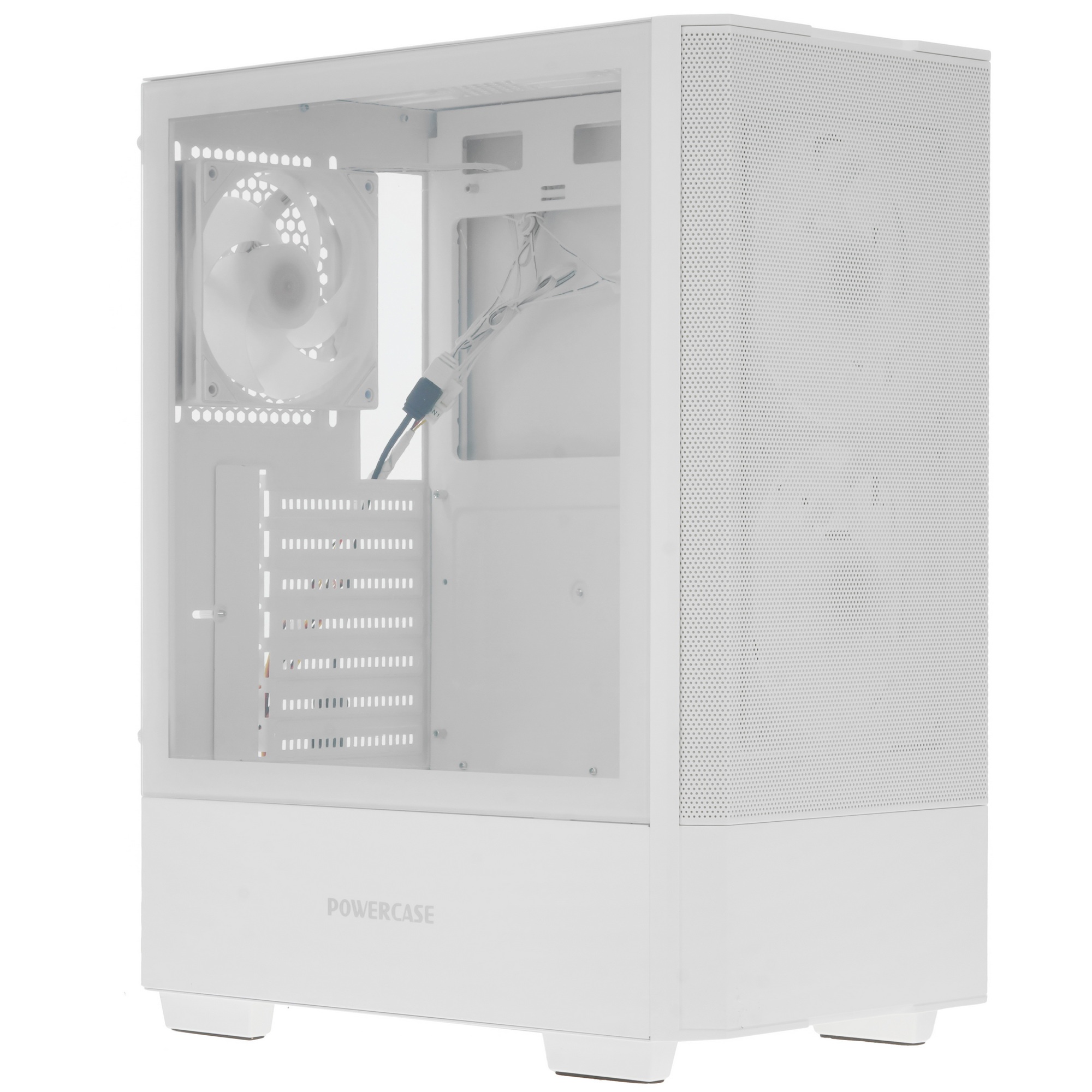 Powercase Mistral AY3W ARGB, Tempered Glass, 2x 140mm +1x 120mm ARGB Fans, белый, ATX (CMAYW-A3)