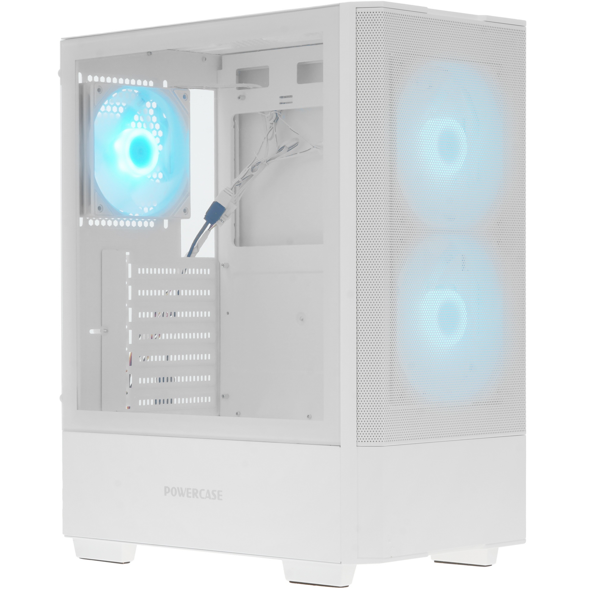 Powercase Mistral AY3W ARGB, Tempered Glass, 2x 140mm +1x 120mm ARGB Fans, белый, ATX (CMAYW-A3)