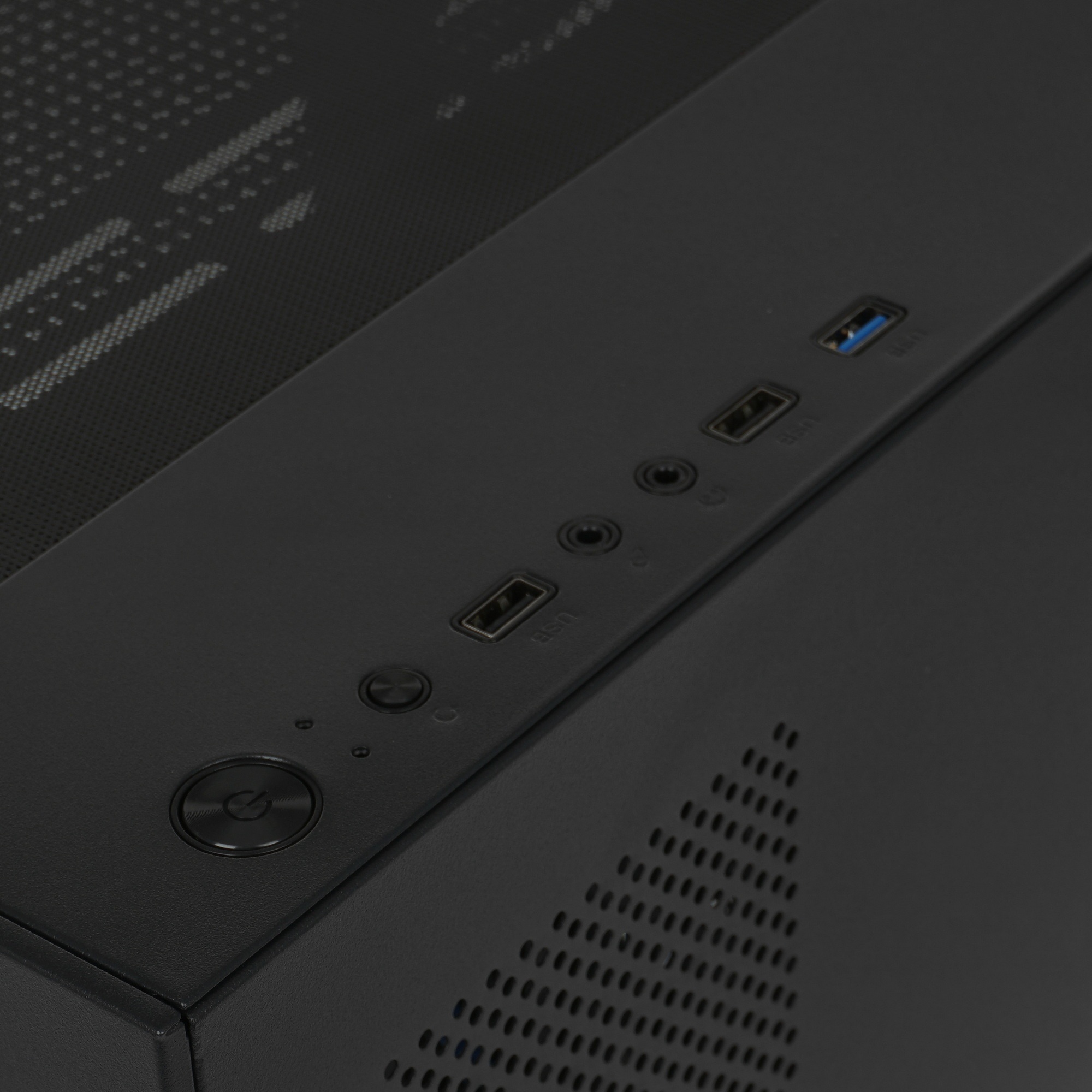 Компьютерный корпус Ginzzu V320 RGB подсветка, закаленное стекло 1*USB 3.0,1*USB 2.0, AU mATX