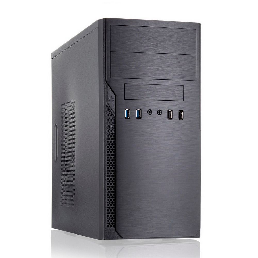 Компьютерный корпус Foxline FL–628-FZ450R-U32 mATX case, black, w/PSU 450W 12cm, w/2xUSB2.0, w/2xUSB