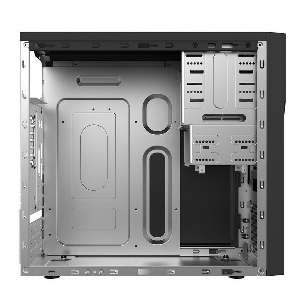 Компьютерный корпус Foxline FL–628-FZ450R-U32 mATX case, black, w/PSU 450W 12cm, w/2xUSB2.0, w/2xUSB