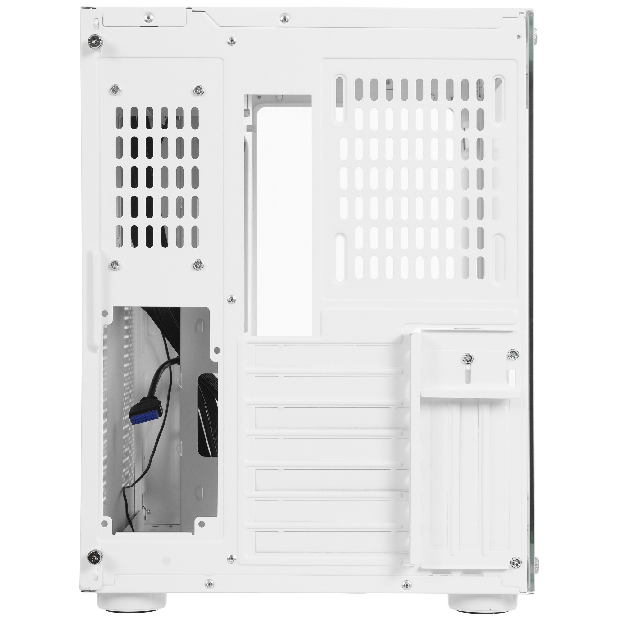 Компьютерный корпус Ginzzu V560 RGB подсветка, закаленное стекло 1*USB 3.0,1*USB 2.0, AU Белый ATX